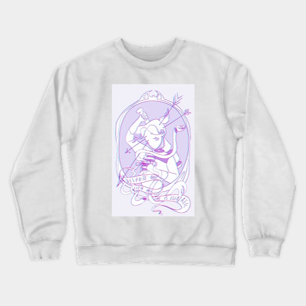 dispute not with her: she is lunatic Crewneck Sweatshirt by caecia